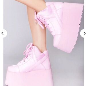 YRU QOZMO Pink Platform Sneakers size 5